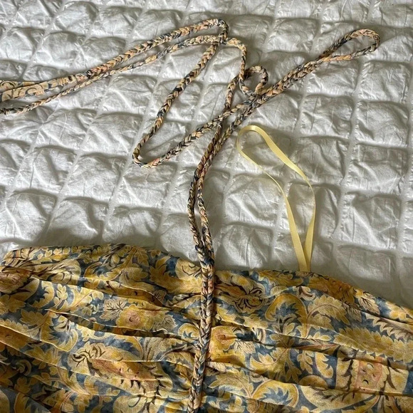 Veronica Beard Arienne Gathered halter neck top - Picture 7 of 12